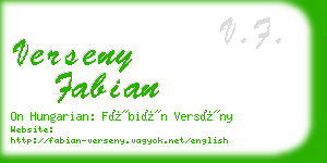 verseny fabian business card